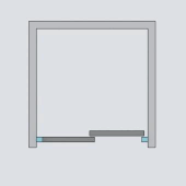 Radaway Idea DWJ nišinės dušo durys – durų atidarymo schema