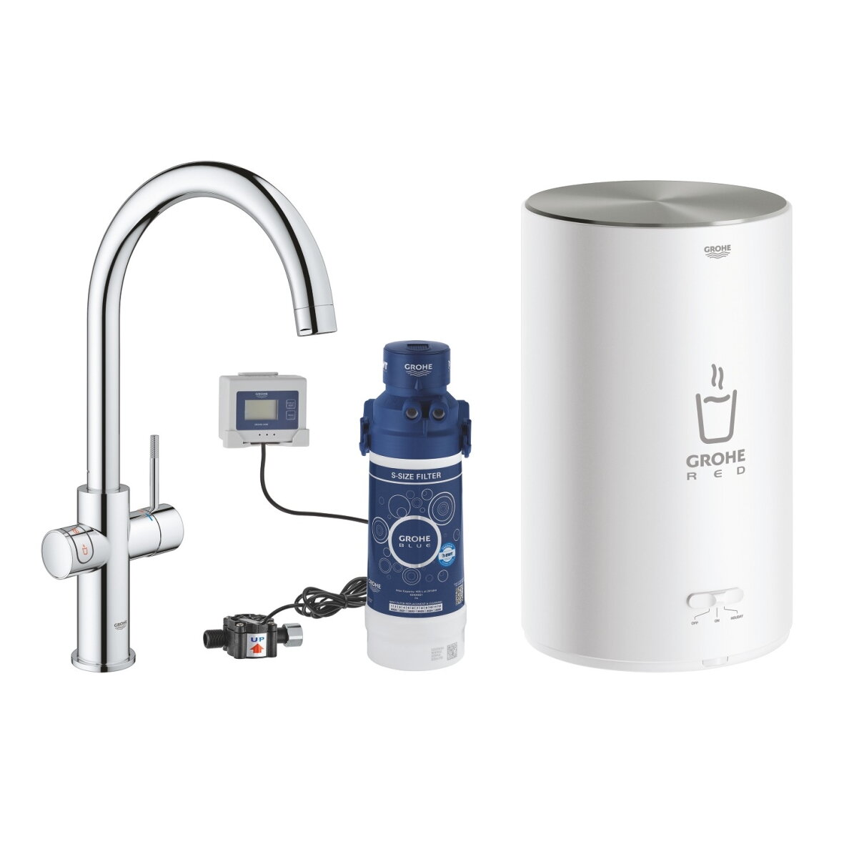 GROHE Red Duo virtuvinis maišytuvas su verdančiu vandeniu, M boileris, C snapas 4
