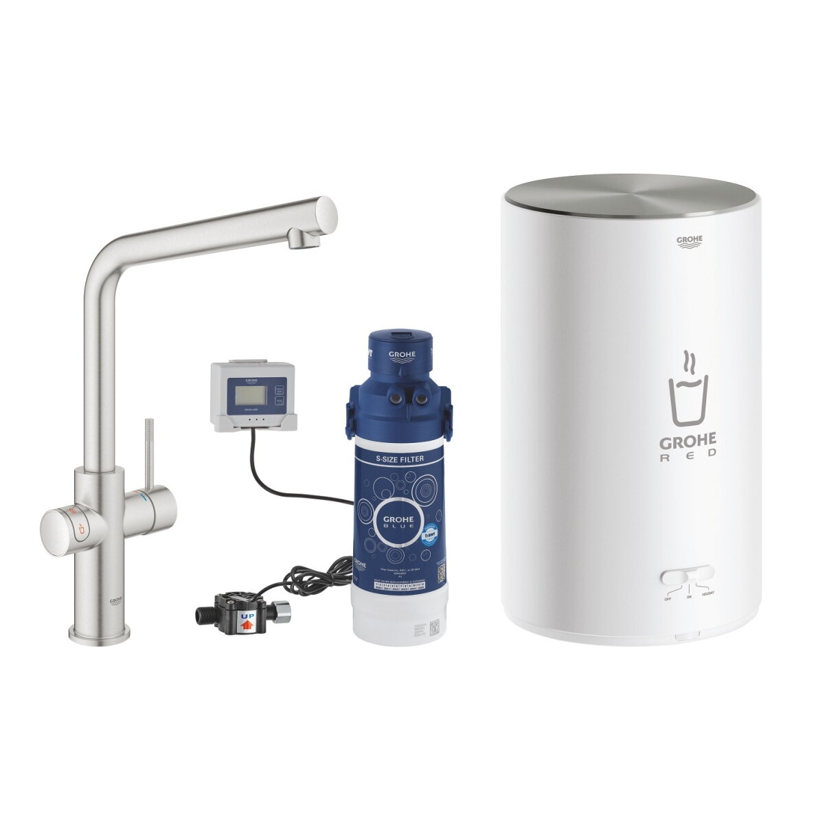 GROHE Red Duo virtuvinis maišytuvas su verdančiu vandeniu, M boileris, L snapas 6