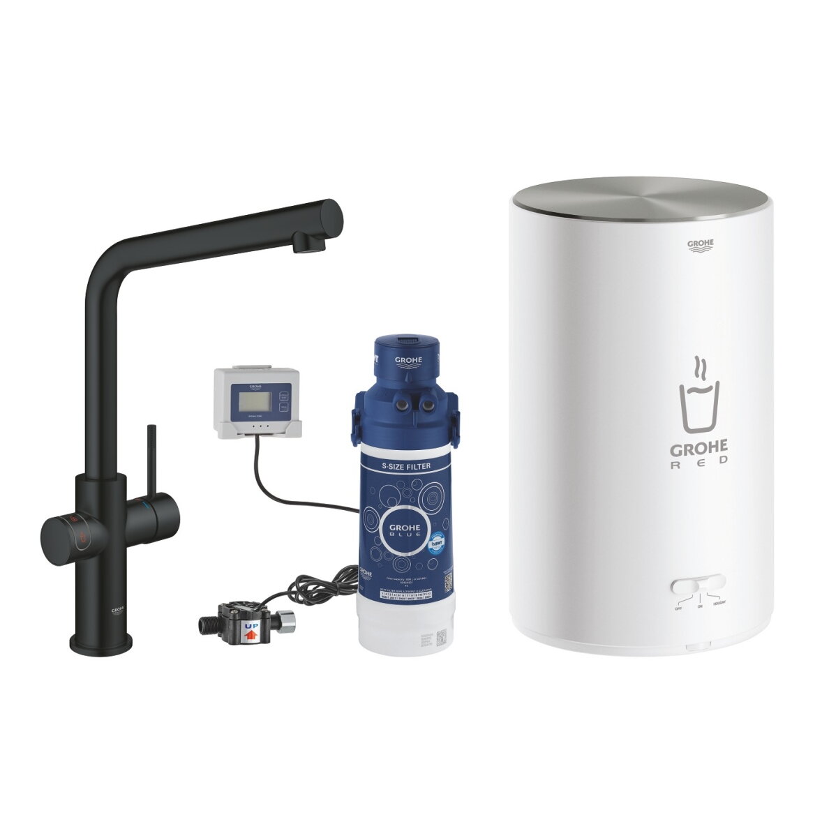 GROHE Red Duo virtuvinis maišytuvas su verdančiu vandeniu, M boileris, L snapas 5