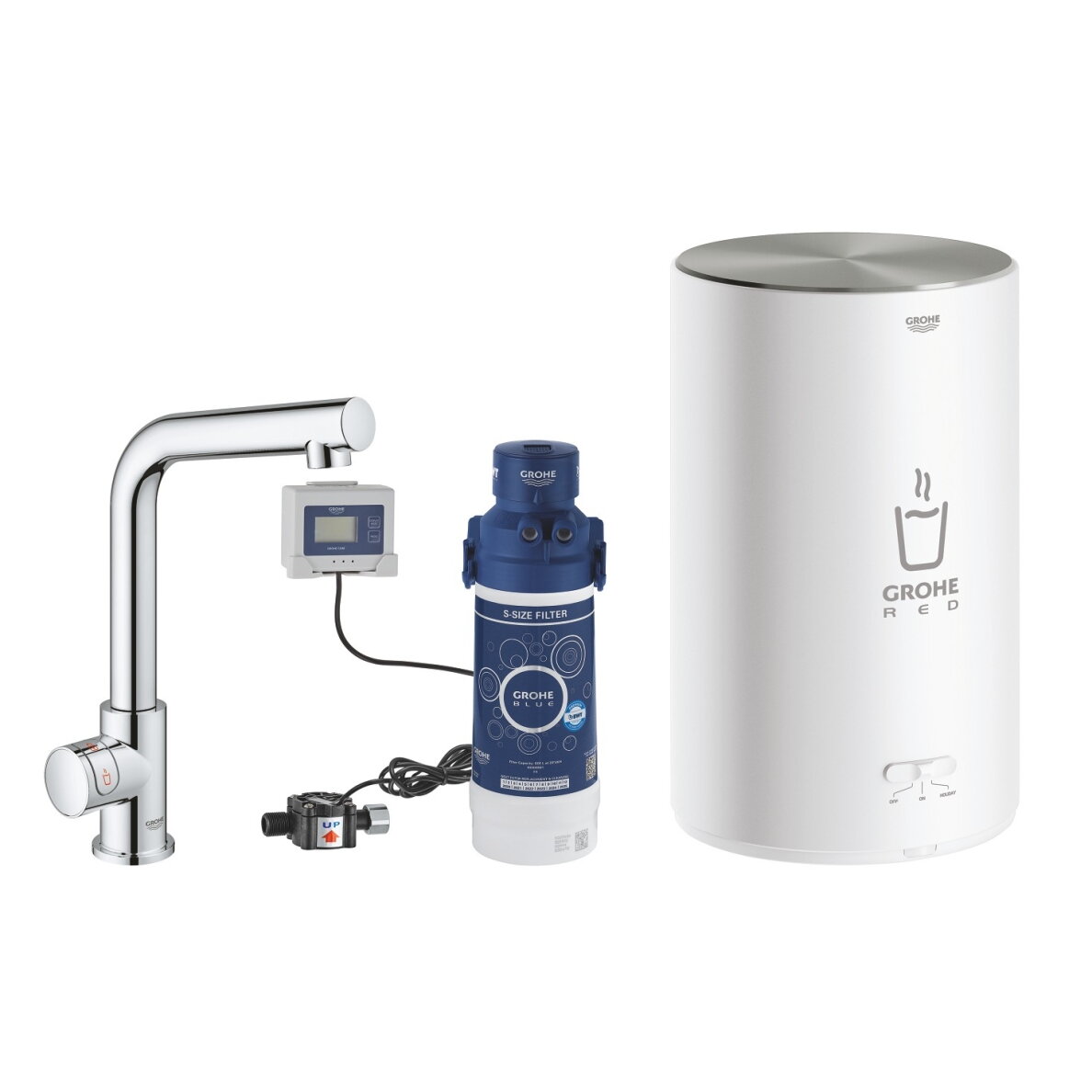 GROHE Red Mono verdančio vandens čiaupas, M boileris, L snapas 2