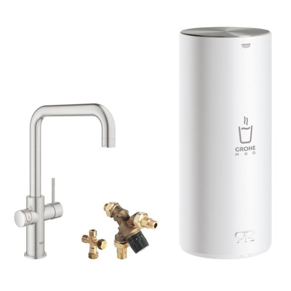 GROHE Red Duo virtuvinis maišytuvas su verdančiu vandeniu, L boileris, U snapas 3