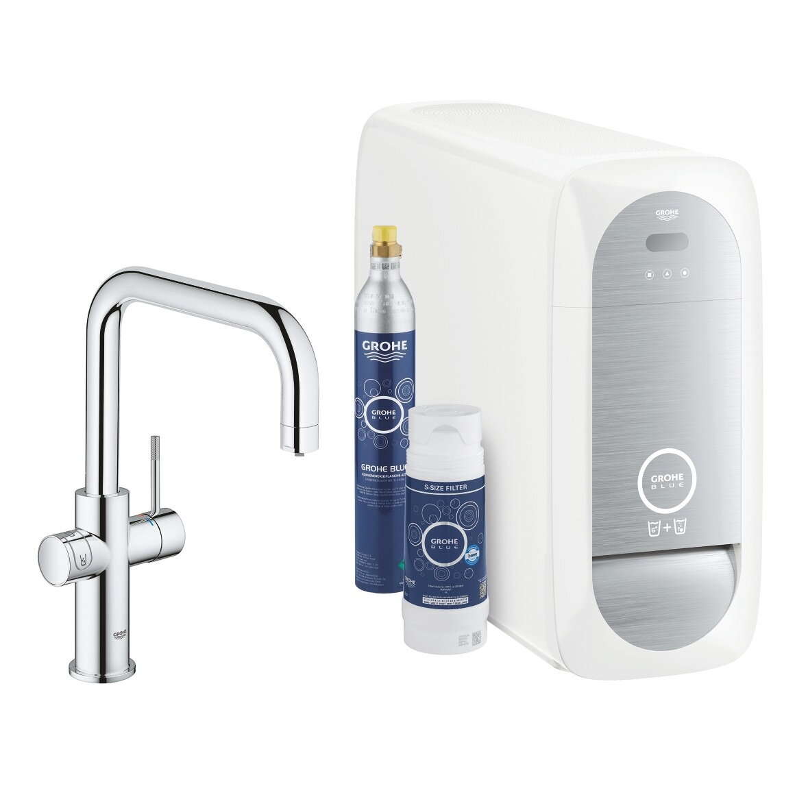 GROHE Blue Home virtuvinis maišytuvas su aušintuvu ir gazavimu, U snapas 2