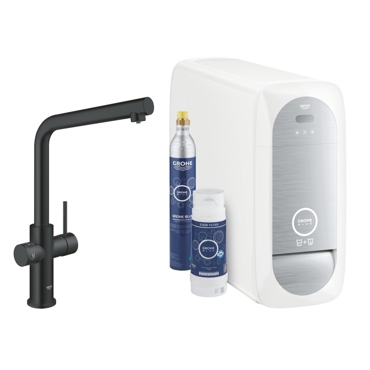GROHE Blue Home virtuvinis maišytuvas su aušintuvu ir gazavimu, L snapas 7