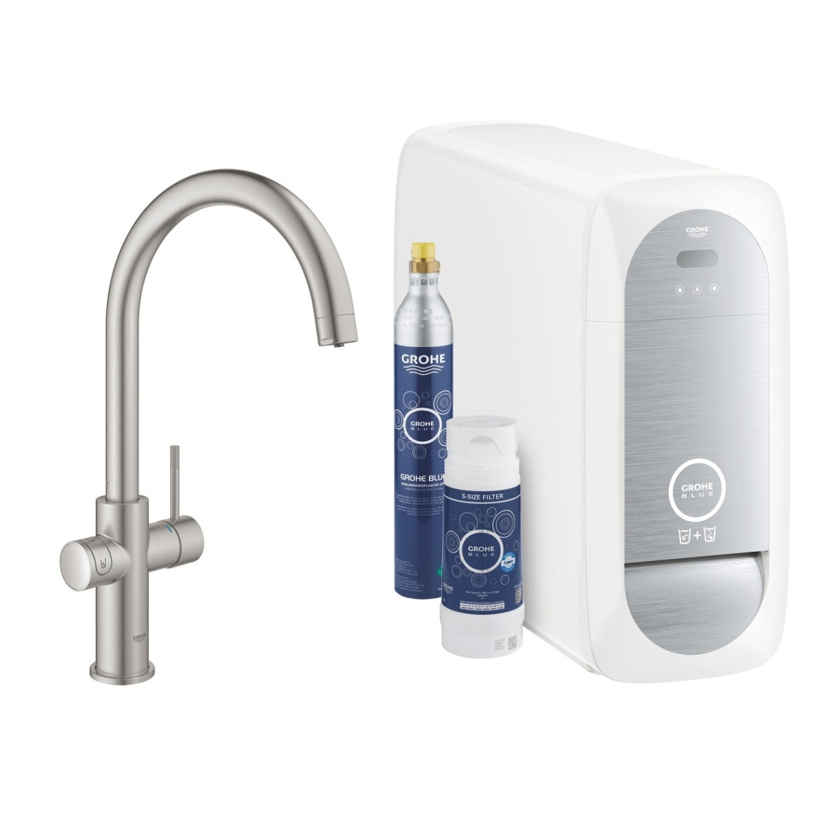 GROHE Blue Home virtuvinis maišytuvas su aušintuvu ir gazavimu, C snapas 5