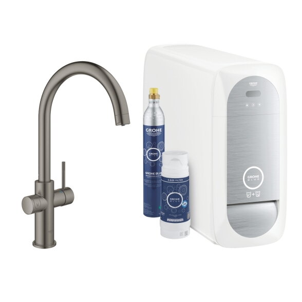 GROHE Blue Home virtuvinis maišytuvas su aušintuvu ir gazavimu, C snapas 6 GROHE Blue Home virtuvinis maišytuvas su aušintuvu ir gazavimu, C snapas 6