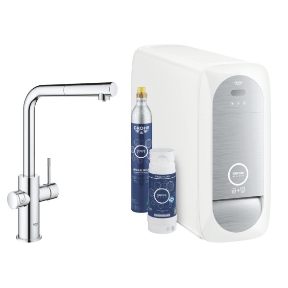 GROHE Blue Home virtuvinis maišytuvas su aušintuvu ir gazavimu, ištraukiamas L snapas 3