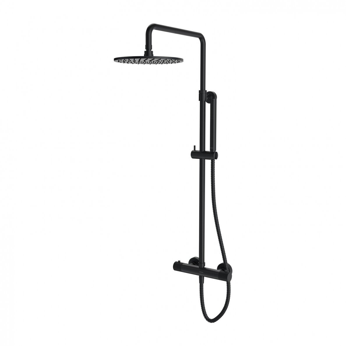 Antracito spalvos termostatinė dušo sistema Omnires Contour CT8044AT 1