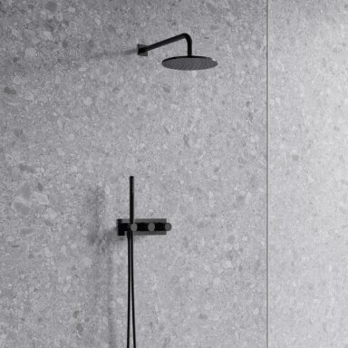 Antracito spalvos potinkinė dušo sistema Omnires Contour SYSCT10AT Antracito spalvos potinkinė dušo sistema Omnires Contour SYSCT10AT
