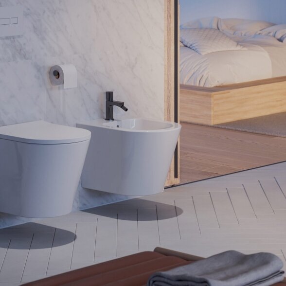 Antracito spalvos bidė maišytuvas Omnires Contour CT8020AT 1