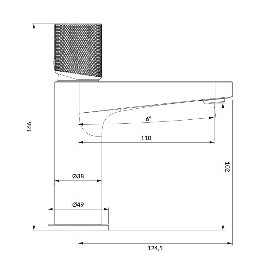 Antracito spalvos maišytuvas praustuvui Omnires Contour CT8010AT 3 Antracito spalvos maišytuvas praustuvui Omnires Contour CT8010AT 3