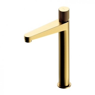 Aukštas braižyto aukso spalvos maišytuvas praustuvui Omnires Contour CT8012GLB Aukštas braižyto aukso spalvos maišytuvas praustuvui Omnires Contour CT8012GLB