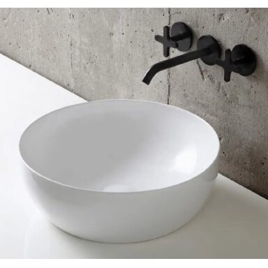 Azzurra Elegance Round R400 400x400 pastatomas ant stalviršio praustuvas Azzurra Elegance Round R400 400x400 pastatomas ant stalviršio praustuvas