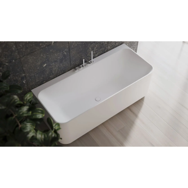 Balteco Cleo 180cm lieto akmens vonia prie sienos Balteco Cleo 180cm lieto akmens vonia prie sienos