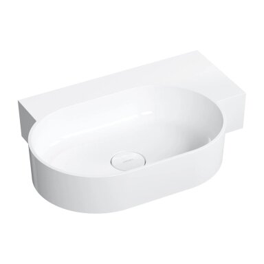 Baltos blizgios spalvos pakabinamas/pastatomas ant stalviršio praustuvas Omnires OVO M+ 64 x 44 cm (dešinė) Baltos blizgios spalvos pakabinamas/pastatomas ant stalviršio praustuvas Omnires OVO M+ 64 x 44 cm (dešinė)