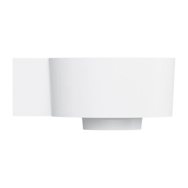 Baltos matinės spalvos pakabinamas/pastatomas ant stalviršio praustuvas Omnires OVO M+ 33 x 34 cm (kairė) Baltos matinės spalvos pakabinamas/pastatomas ant stalviršio praustuvas Omnires OVO M+ 33 x 34 cm (kairė)