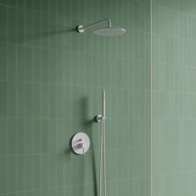 Baltos matinės spalvos potinkinė dušo sistema Omnires SYSY35WM Baltos matinės spalvos potinkinė dušo sistema Omnires SYSY35WM