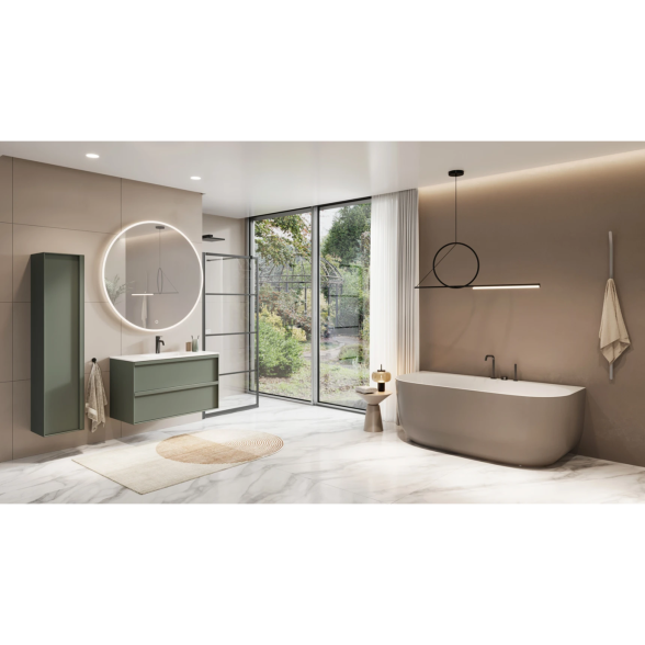 Balteco Marin 170cm lieto akmens vonia prie sienos 1 Balteco Marin 170cm lieto akmens vonia prie sienos 1