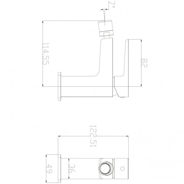 Bidė maišytuvas Omnires Parma PM7420CR 1