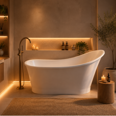Blu Andromeda 1595x732mm lieto akmens vonia