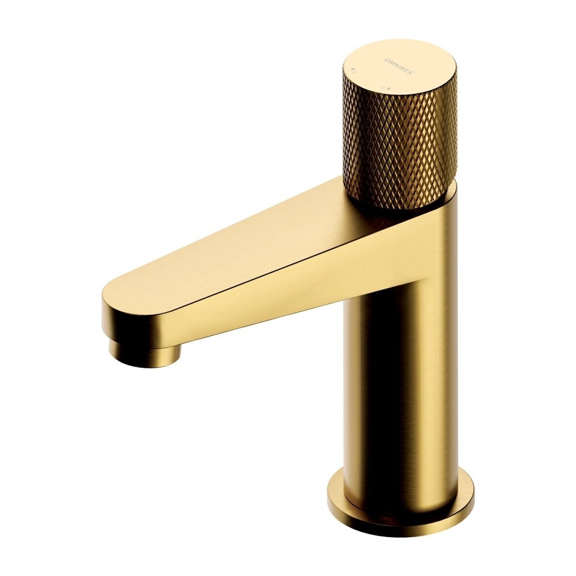 Braižyto aukso spalvos maišytuvas praustuvui Omnires Contour CT8010GLB