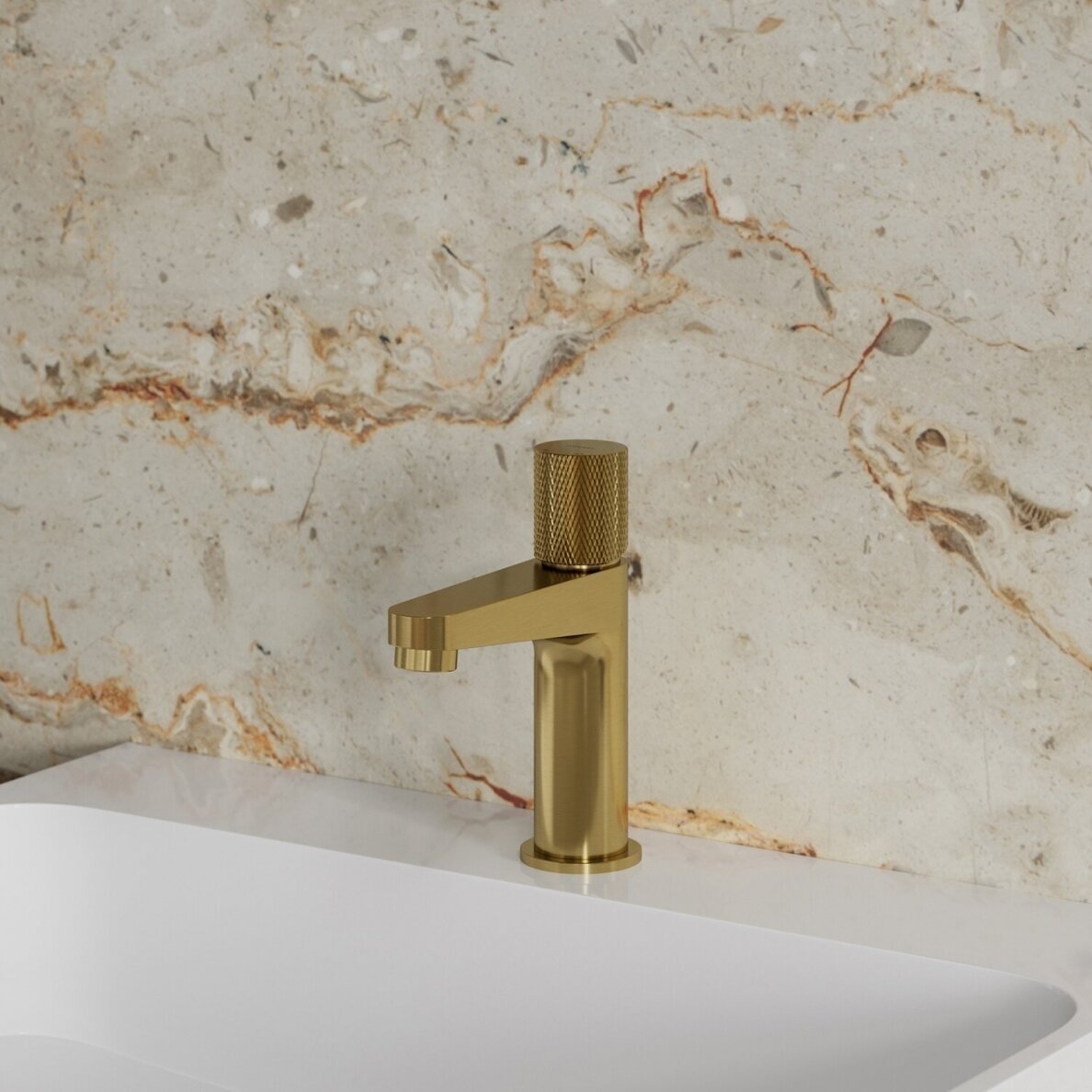 Braižyto aukso spalvos maišytuvas praustuvui Omnires Contour CT8010GLB 1 Braižyto aukso spalvos maišytuvas praustuvui Omnires Contour CT8010GLB 1