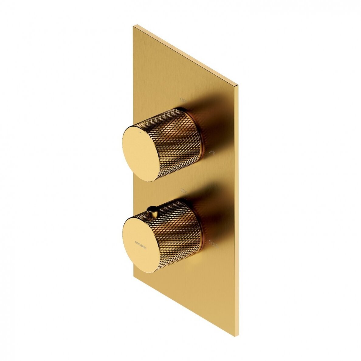 Braižyto aukso spalvos termostatinis dušo/vonios maišytuvas Omnires Contour CT8036GLB Braižyto aukso spalvos termostatinis dušo/vonios maišytuvas Omnires Contour CT8036GLB