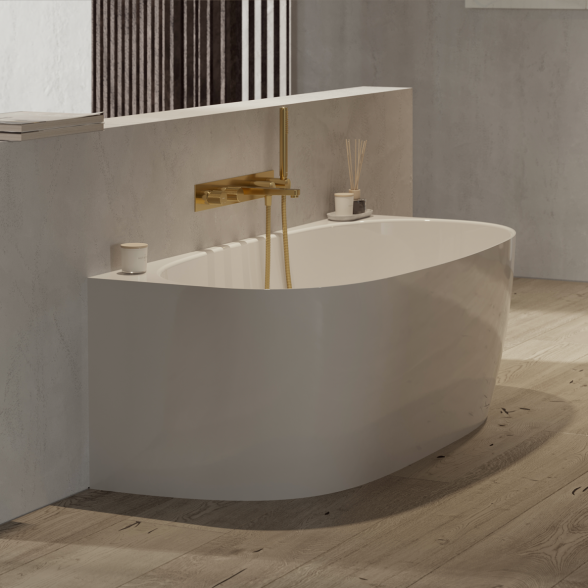 Braižyto aukso spalvos 5 dalių vonios maišytuvas Omnires Contour CT8037/1GLB 1
