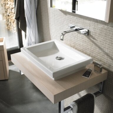 Duravit 2nd floor pastatomas ant stalviršio arba dalinai įleidžiamas praustuvas 580x415 Duravit 2nd floor pastatomas ant stalviršio arba dalinai įleidžiamas praustuvas 580x415