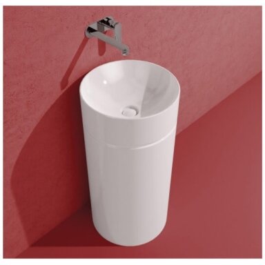 Flaminia MonoTwin Slim 42x42xH90 laisvai pastatomas praustuvas prie sienos
