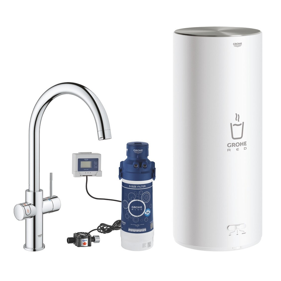GROHE Red Duo virtuvinis maišytuvas su verdančiu vandeniu, L boileris, C snapas 1