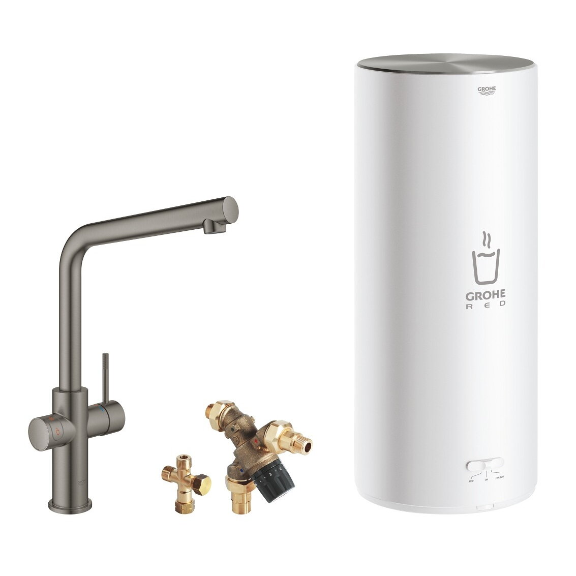 GROHE Red Duo virtuvinis maišytuvas su verdančiu vandeniu, L boileris, L snapas GROHE Red Duo virtuvinis maišytuvas su verdančiu vandeniu, L boileris, L snapas