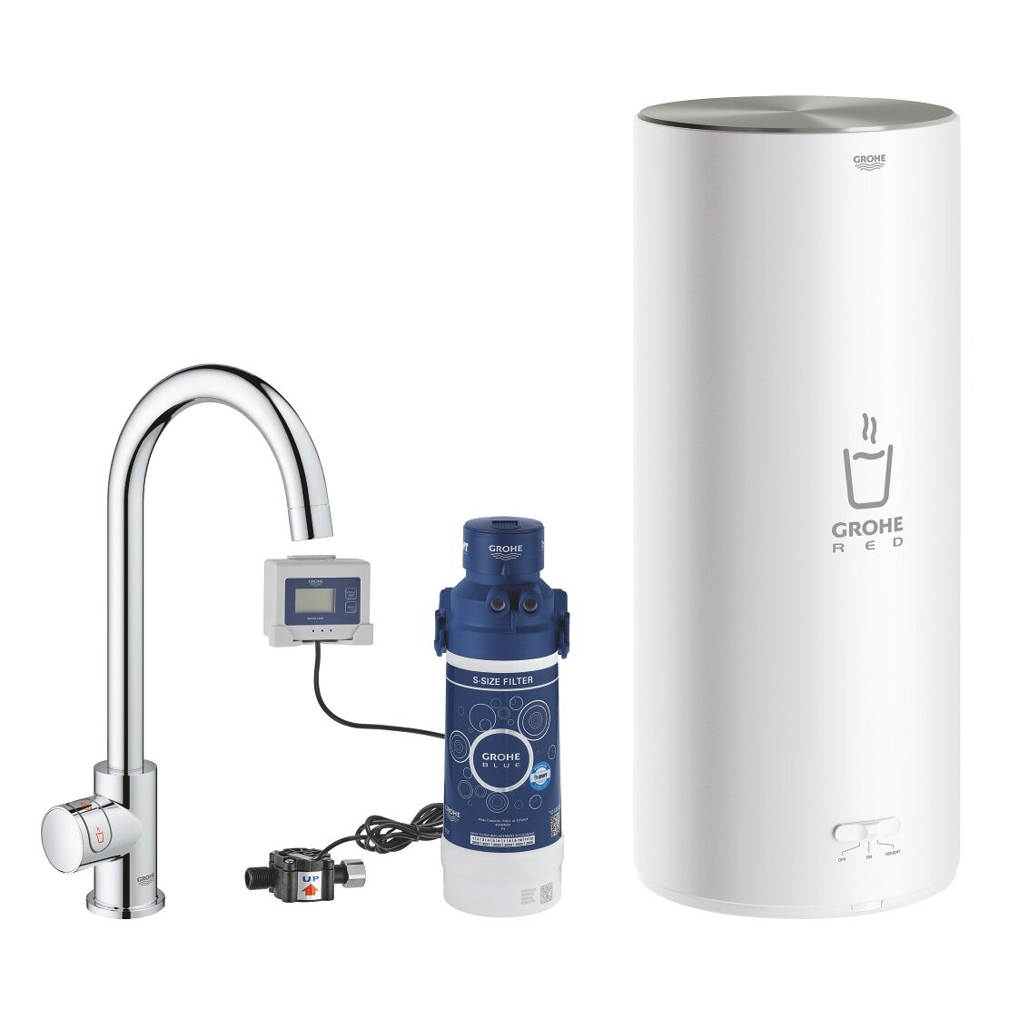 GROHE Red Mono verdančio vandens čiaupas, L boileris, C snapas GROHE Red Mono verdančio vandens čiaupas, L boileris, C snapas