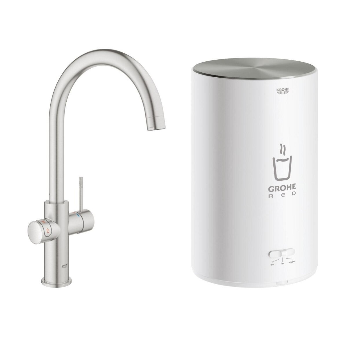 GROHE Red Duo virtuvinis maišytuvas su verdančiu vandeniu, M boileris, C snapas GROHE Red Duo virtuvinis maišytuvas su verdančiu vandeniu, M boileris, C snapas