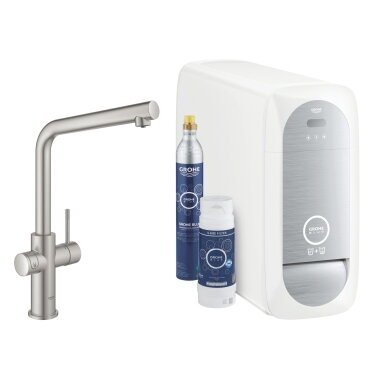 GROHE Blue Home virtuvinis maišytuvas su aušintuvu ir gazavimu, L snapas GROHE Blue Home virtuvinis maišytuvas su aušintuvu ir gazavimu, L snapas