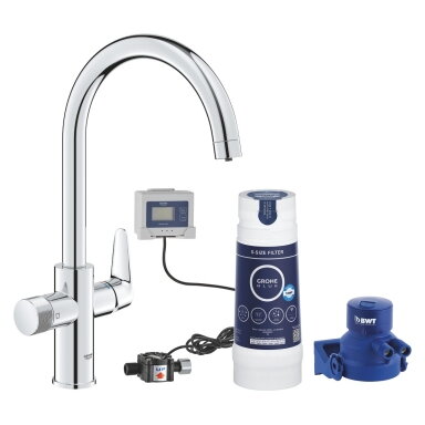 GROHE Blue Pure BauCurve virtuvinis maišytuvas su S dydžio filtru GROHE Blue Pure BauCurve virtuvinis maišytuvas su S dydžio filtru