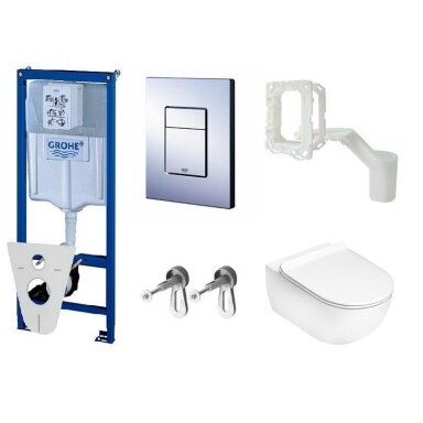 Grohe Fresh rėmas 5 in 1 su pakabinamu klozetu Flaminia APP su naujos kartos berėme technologija Grohe Fresh rėmas 5 in 1 su pakabinamu klozetu Flaminia APP su naujos kartos berėme technologija