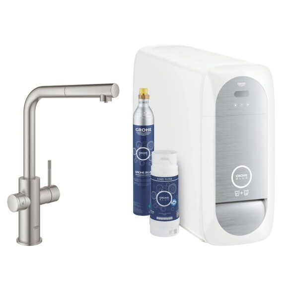 GROHE Blue Home virtuvinis maišytuvas su aušintuvu ir gazavimu, ištraukiamas L snapas 2