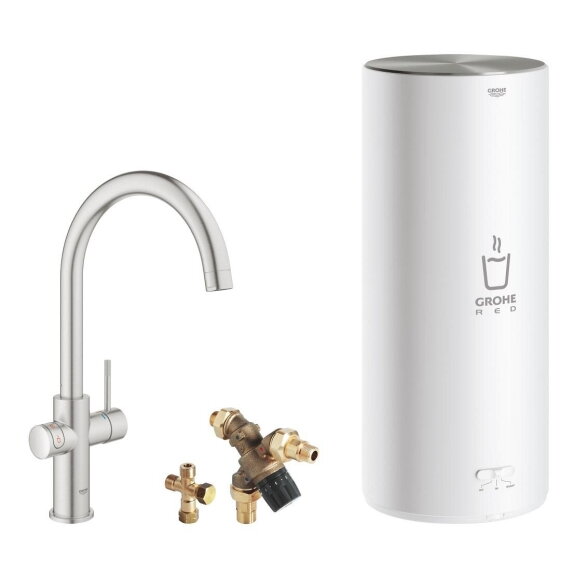 GROHE Red Duo virtuvinis maišytuvas su verdančiu vandeniu, L boileris, C snapas GROHE Red Duo virtuvinis maišytuvas su verdančiu vandeniu, L boileris, C snapas