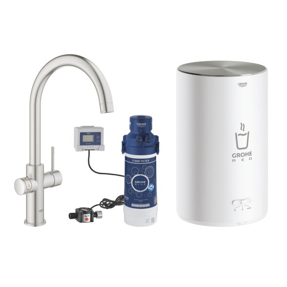 GROHE Red Duo virtuvinis maišytuvas su verdančiu vandeniu, M boileris, C snapas 2