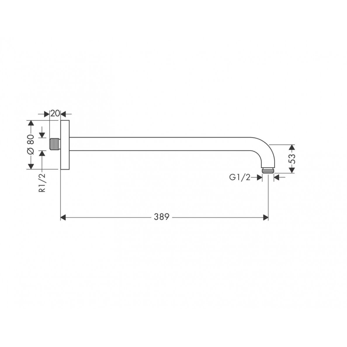Hansgrohe Croma EcoSmart 26465000 dušo galva 22 cm su 39,8 cm laikikliu 2 Hansgrohe Croma EcoSmart 26465000 dušo galva 22 cm su 39,8 cm laikikliu 2