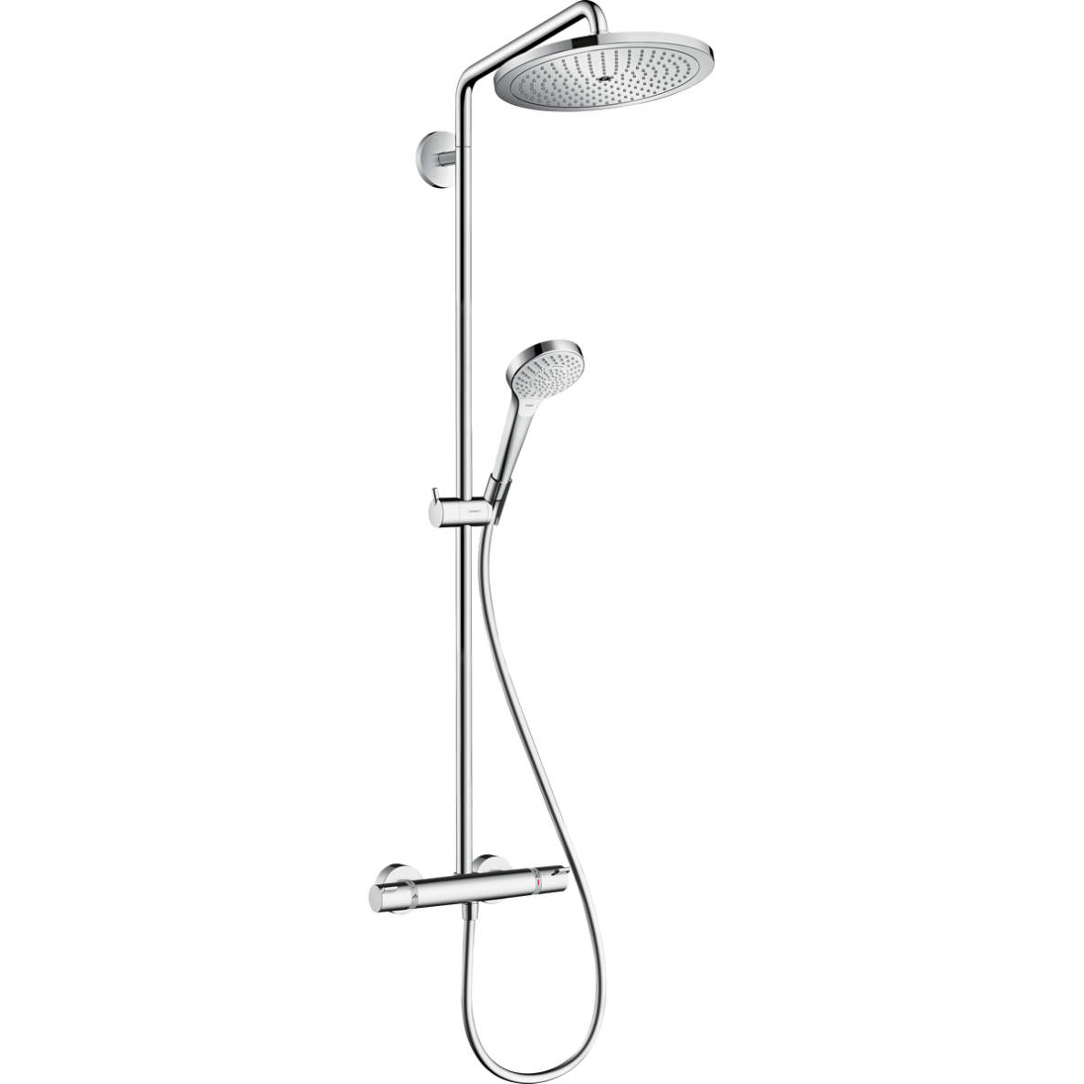 Hansgrohe Croma Select S Showerpipe EcoSmart 280 26794000 termostatinis dušo komplektas 1 Hansgrohe Croma Select S Showerpipe EcoSmart 280 26794000 termostatinis dušo komplektas 1