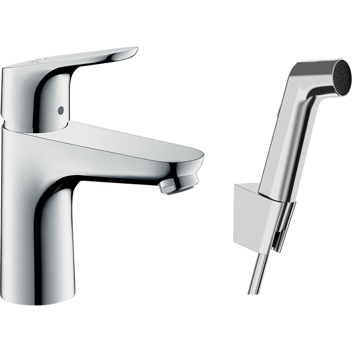 Hansgrohe Focus 100 31927000 praustuvo maišytuvas su bidete dušeliu