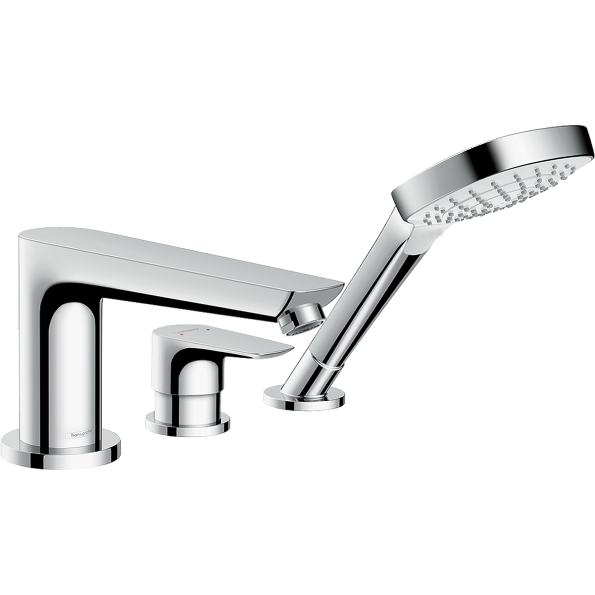 Hansgrohe Talis E 71730000 įgręžiamas 3 dalių vonios maišytuvas su apatine dalimi