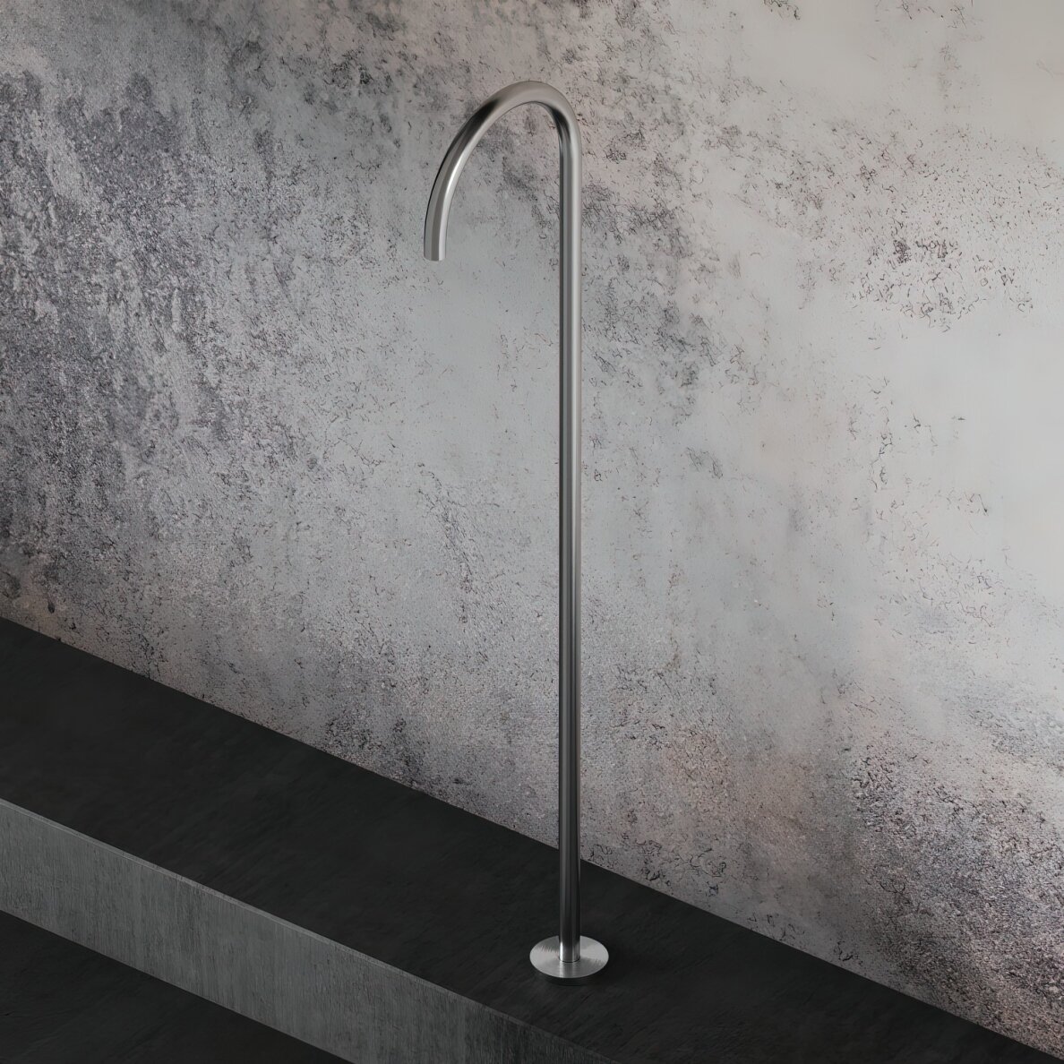 Hapa 316 Inox laisvai stovintis vonios snapelis U formos 1