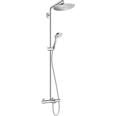 Hansgrohe Croma Select 280 Air 1-os padėties termostatinė dušo sistema su snapu