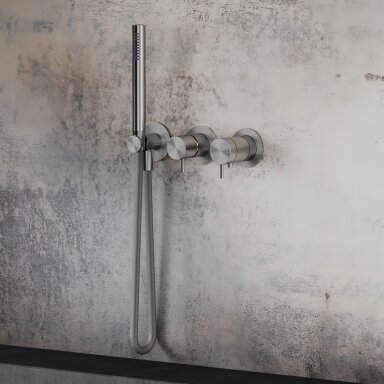Hapa 316 Inox potinkinė termostatinė dušo sistema su rankiniu dušeliu, 2 padėčių