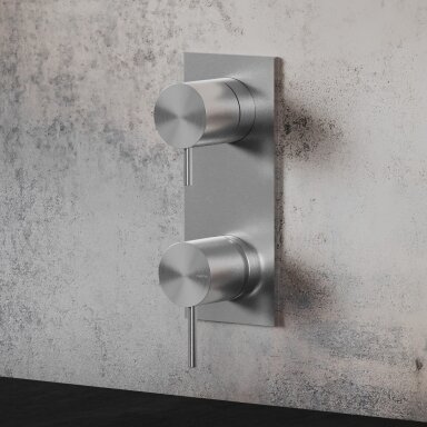 Hapa 316 Inox potinkinis dušo maišytuvas, 2 padėčių, su plokšte