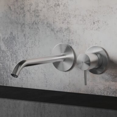 Hapa 316 Inox potinkinis praustuvo maišytuvas, snapelis 45°