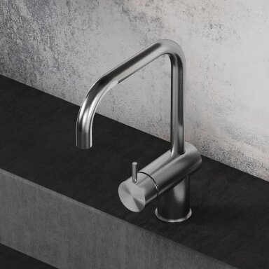 Hapa 316 Inox virtuvinis maišytuvas su H formos snapeliu